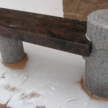 Himalayan Rainbow Seat, Dark Brown Stump Legs - Log Bench