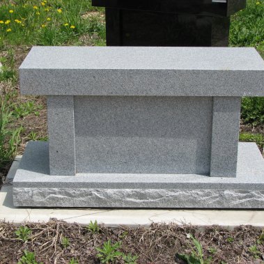 Grey Cremation Bench