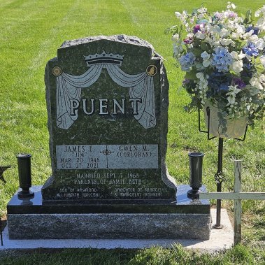 Blue Pearl custom rocked monument